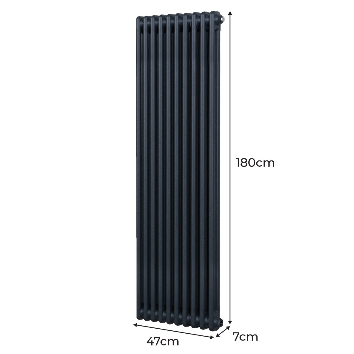 Traditional Radiator Two Column 1800x472mm Anthracite 1.5mm Carbon Steel For Home Heating