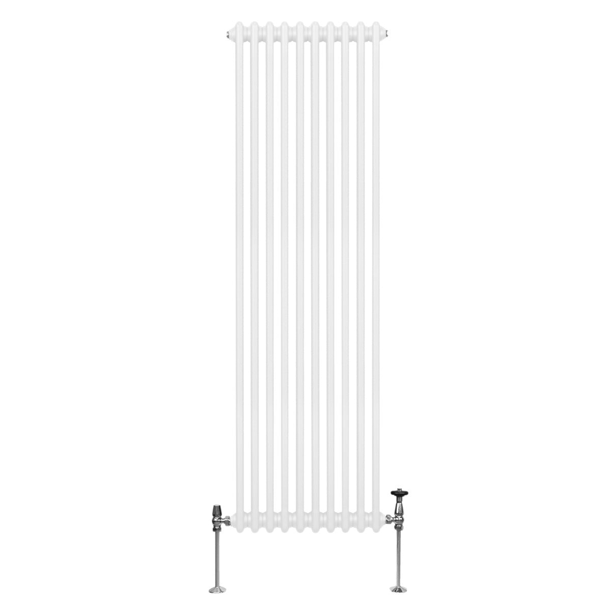 Premium Traditional Two Column Radiator 1800x472mm White Carbon Steel 1.5mm For Home Heating