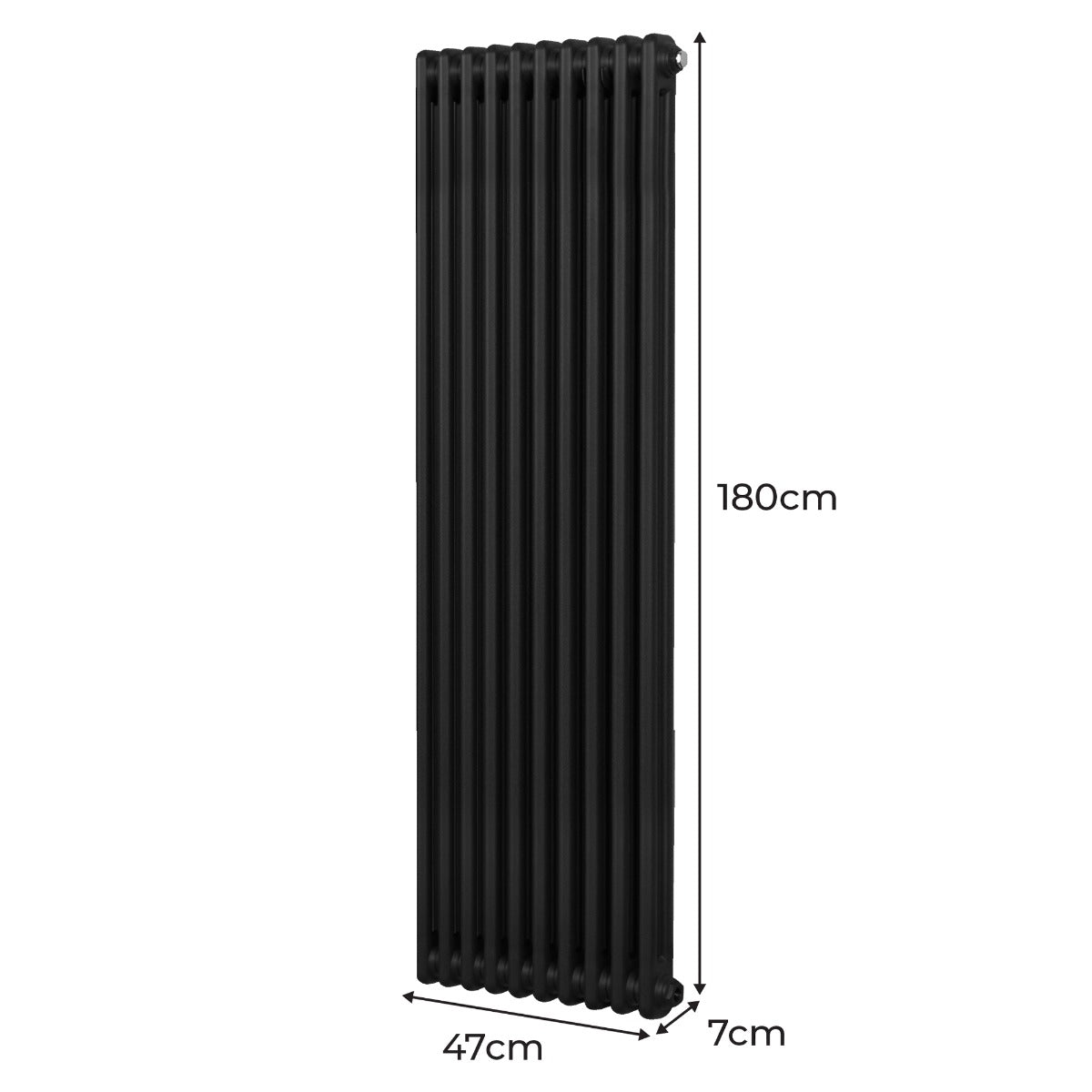 Premium Radiator 1800x472mm 2-Column Black Home