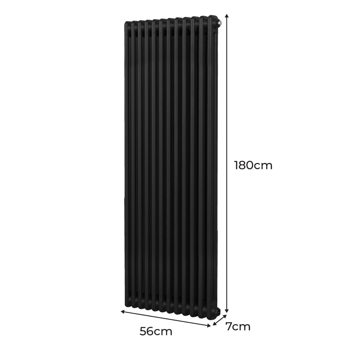 Classic Radiator 1800x562mm Black Carbon Steel