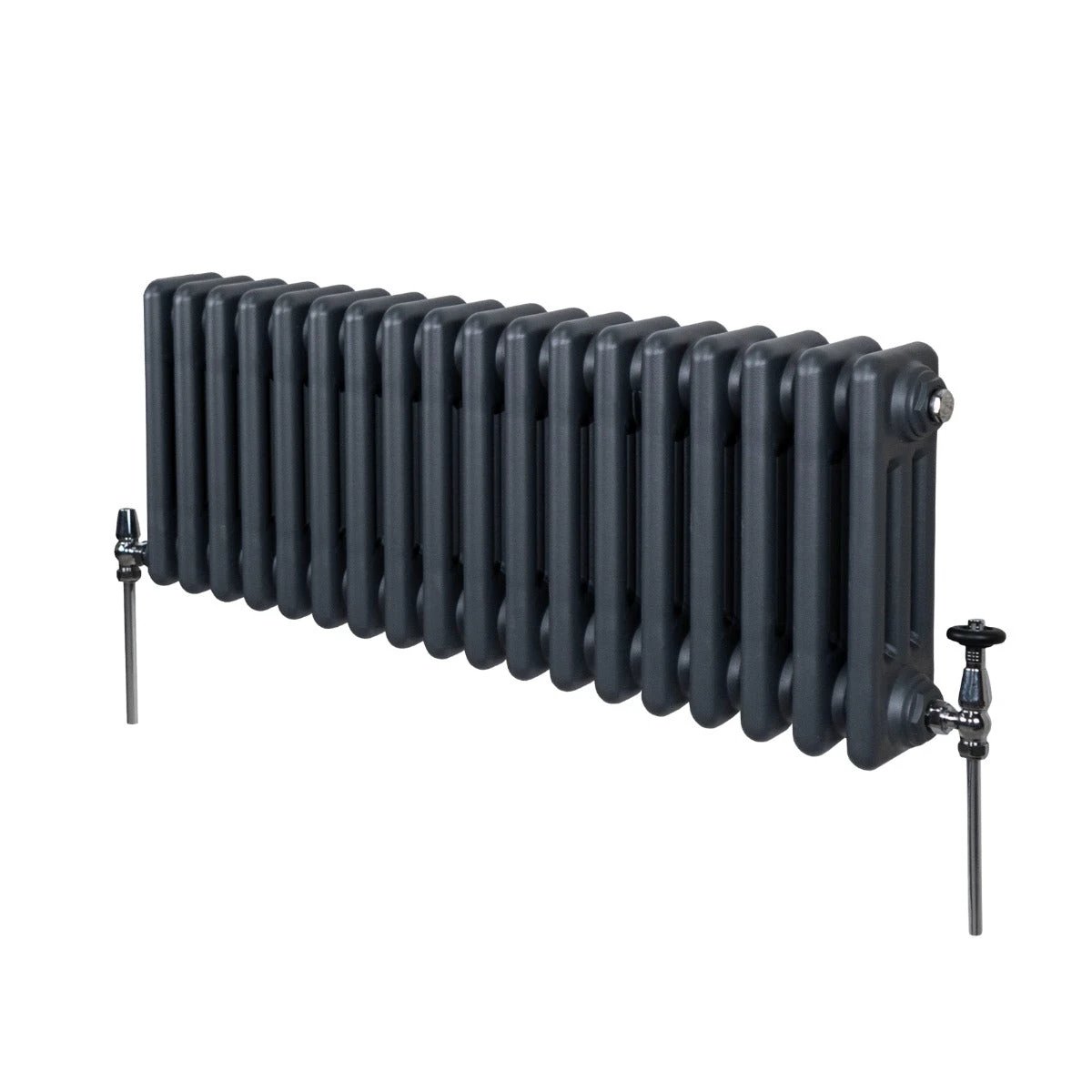 Monster Shop Premium Traditional Three Column Radiator 300x832mm Anthracite Grey For Home Heating - Radiator