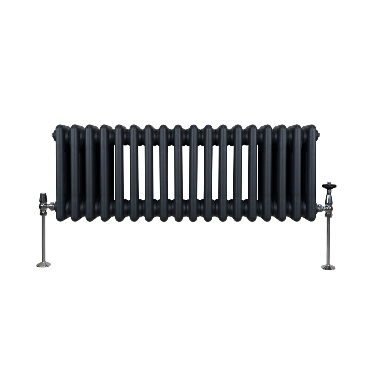 Premium Traditional Three Column Radiator 300x832mm Anthracite Grey For Home Heating