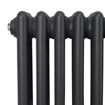 Monster Shop Premium Traditional Three Column Radiator 300x832mm Anthracite Grey For Home Heating - Radiator