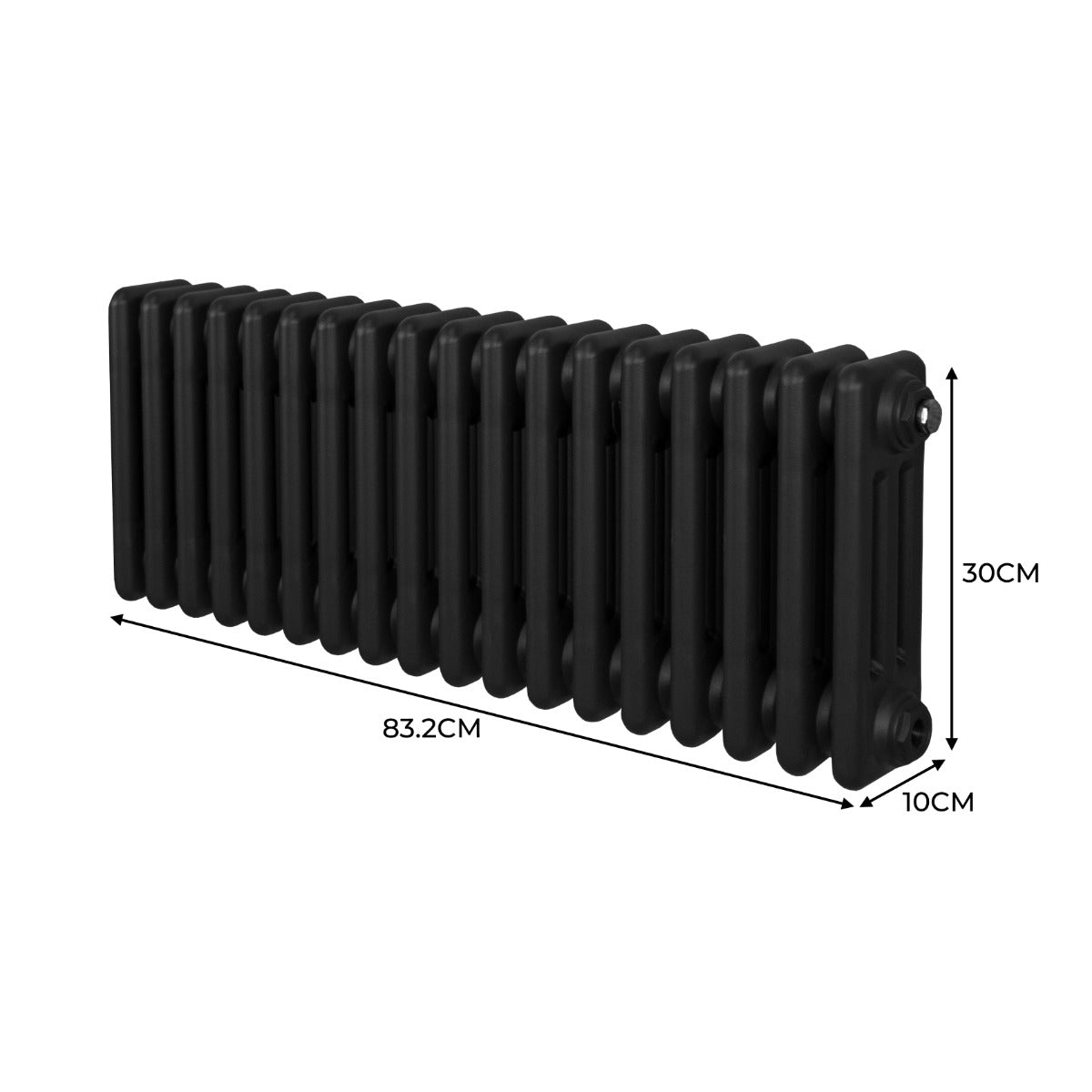 Premium 3 Column Radiator 300x832 Black Home