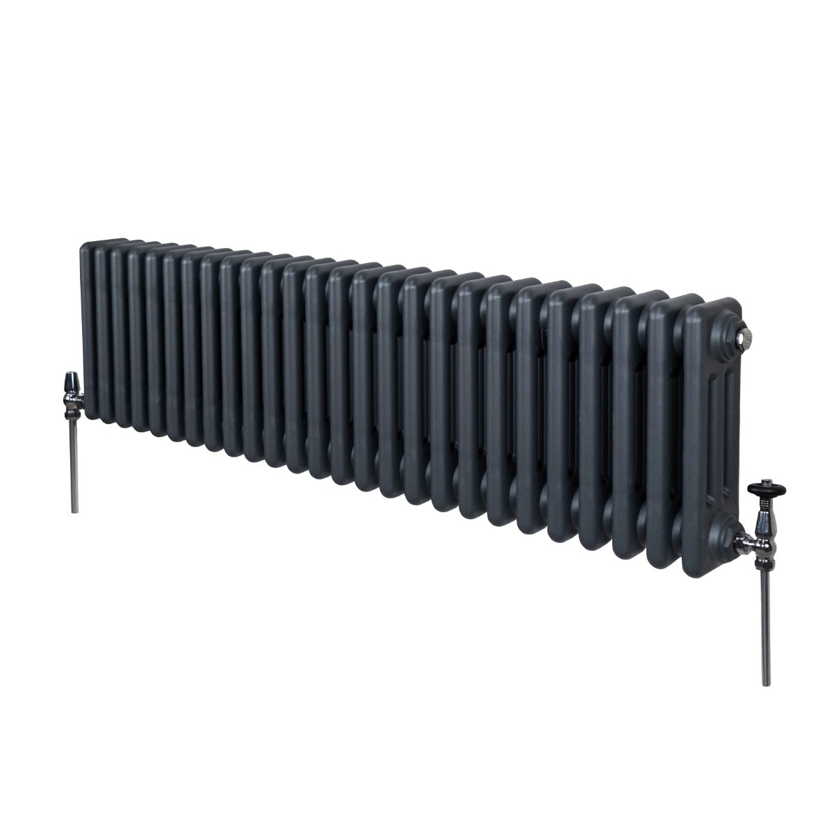 Premium Radiator 300 X 1192mm Three-Column Anthracite Grey For Traditional Home Interiors