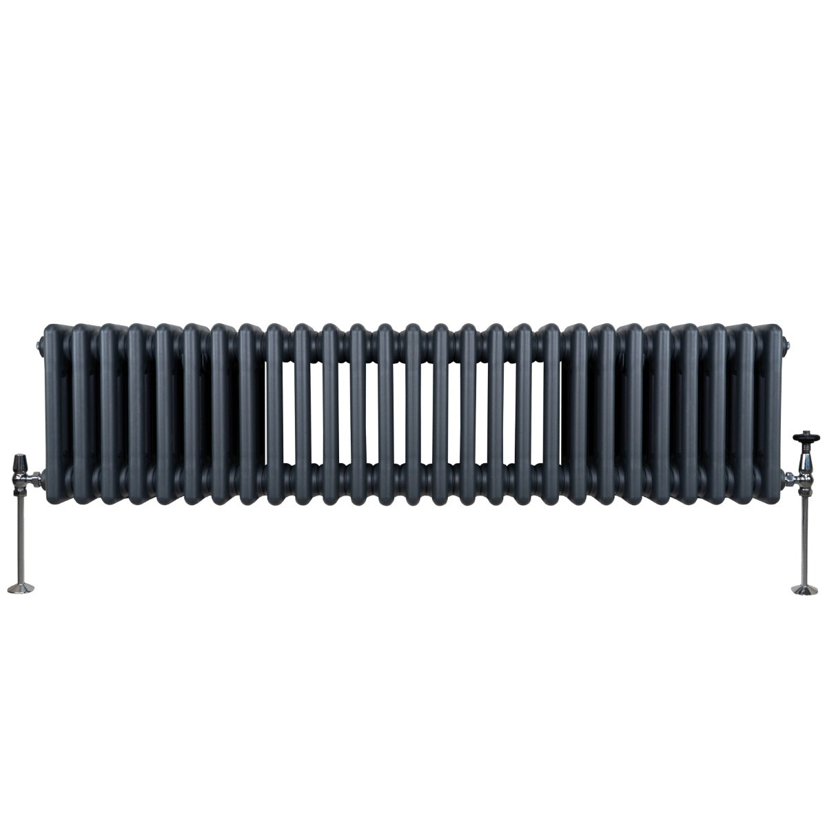 Premium Radiator 300 X 1192mm Three-Column Anthracite Grey For Traditional Home Interiors