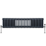 Premium Radiator 300 X 1192mm Three-Column Anthracite Grey For Traditional Home Interiors by Monster Shop