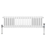 Monster Shop Traditional 3 Column Radiator 300x1192mm White Carbon Steel 1.5mm Premium Finish For Home Heating - Radiator