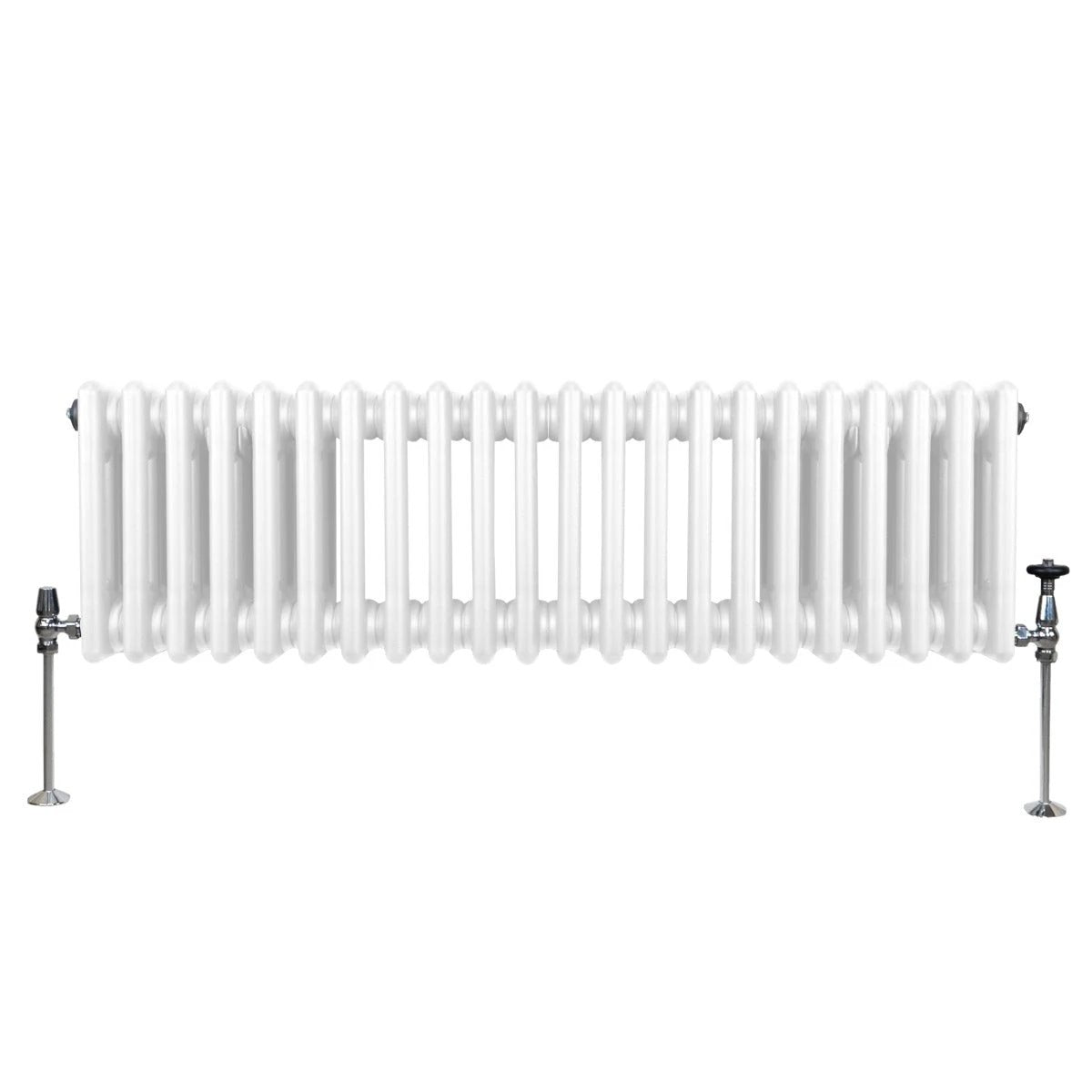 Monster Shop Traditional 3 Column Radiator 300x1192mm White Carbon Steel 1.5mm Premium Finish For Home Heating - Radiator