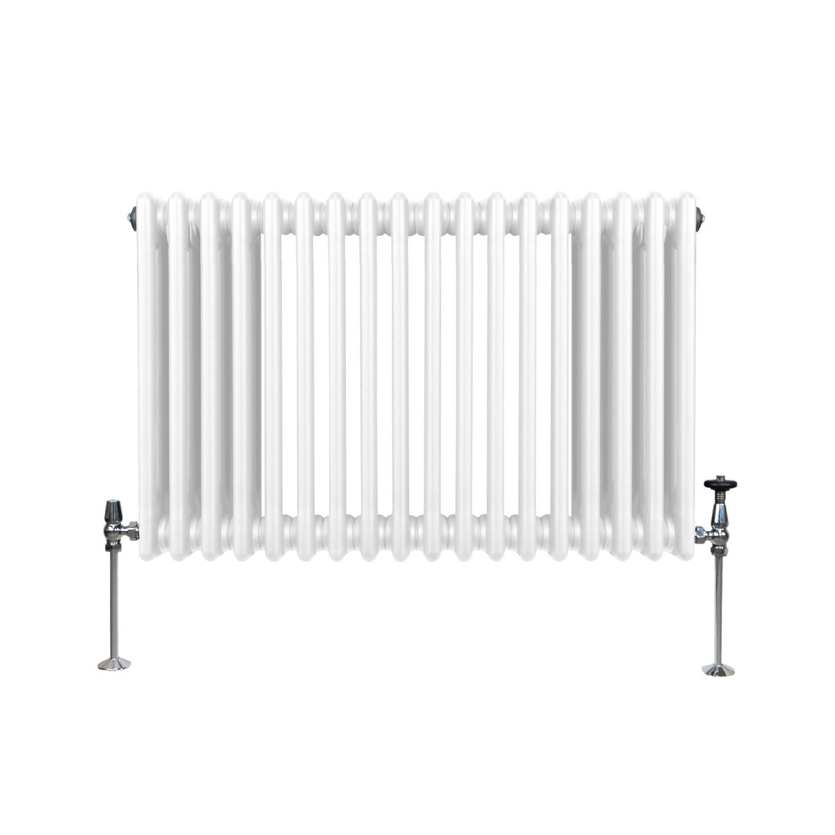 Traditional 3 Column Radiator 600 x 832mm White Carbon Steel Construction For Home Heating