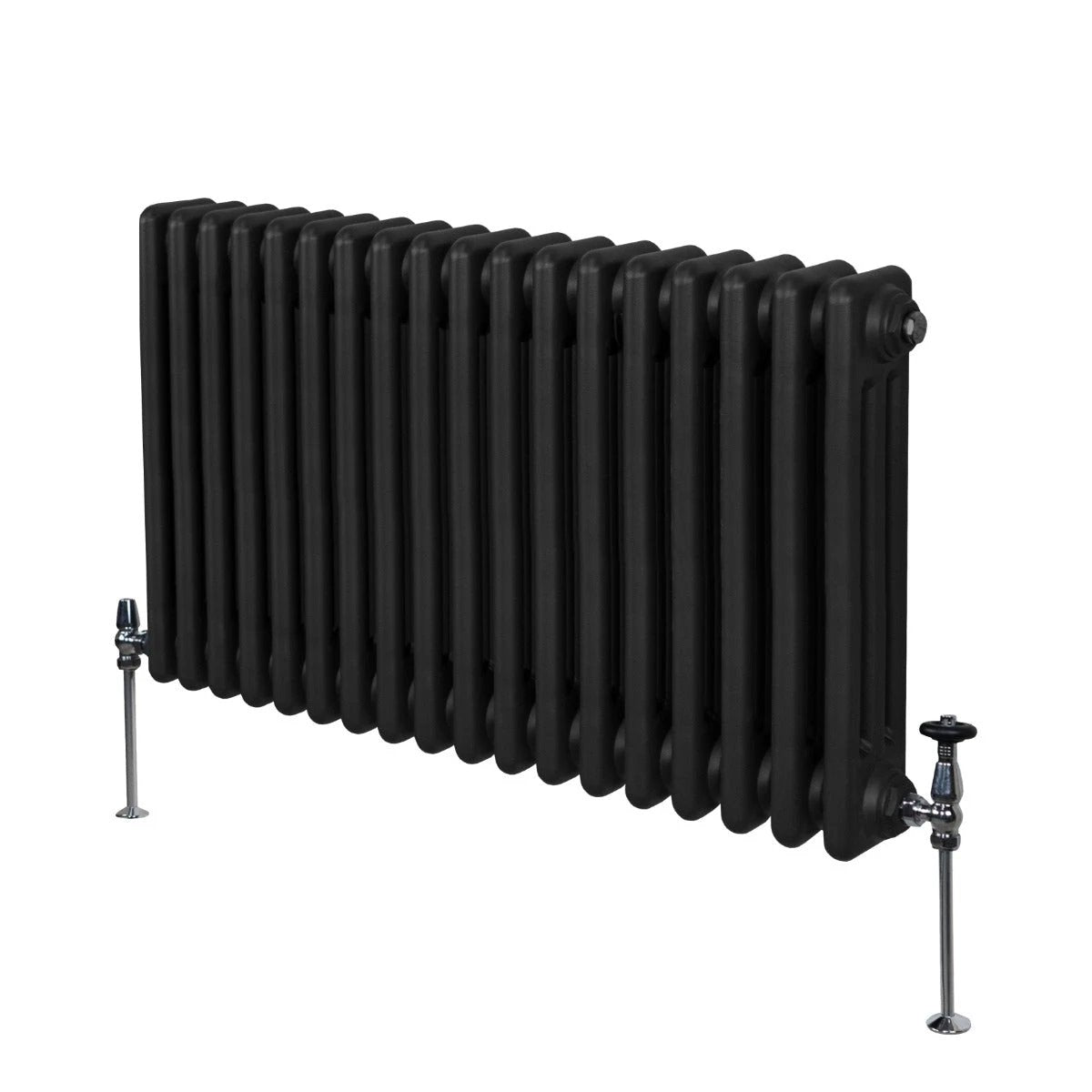 Premium Radiator 600 x 832mm Traditional Three Column Black for Home Heating and Comfort by Monster Shop