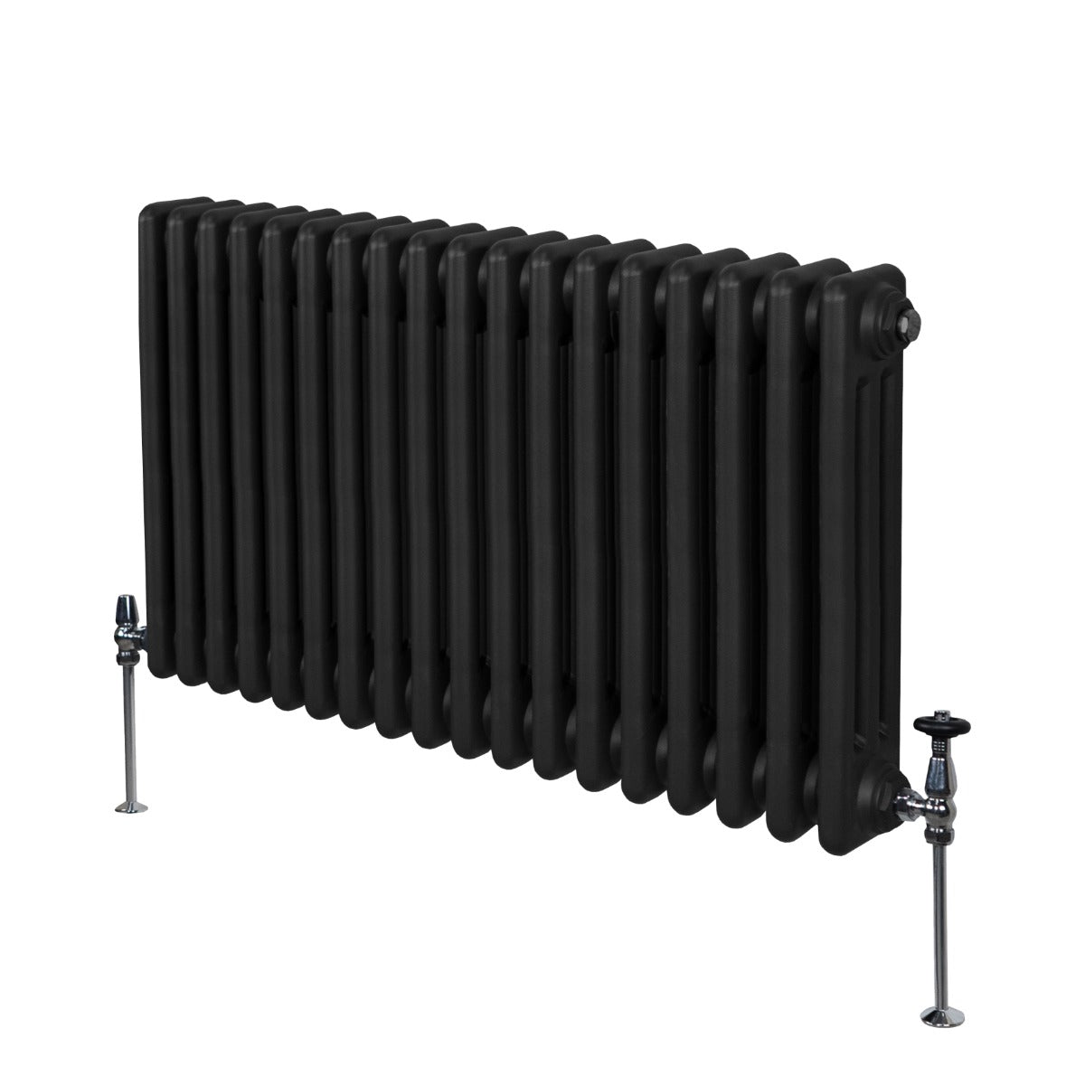 Premium Radiator 600 x 832mm Traditional Three Column Black for Home Heating and Comfort