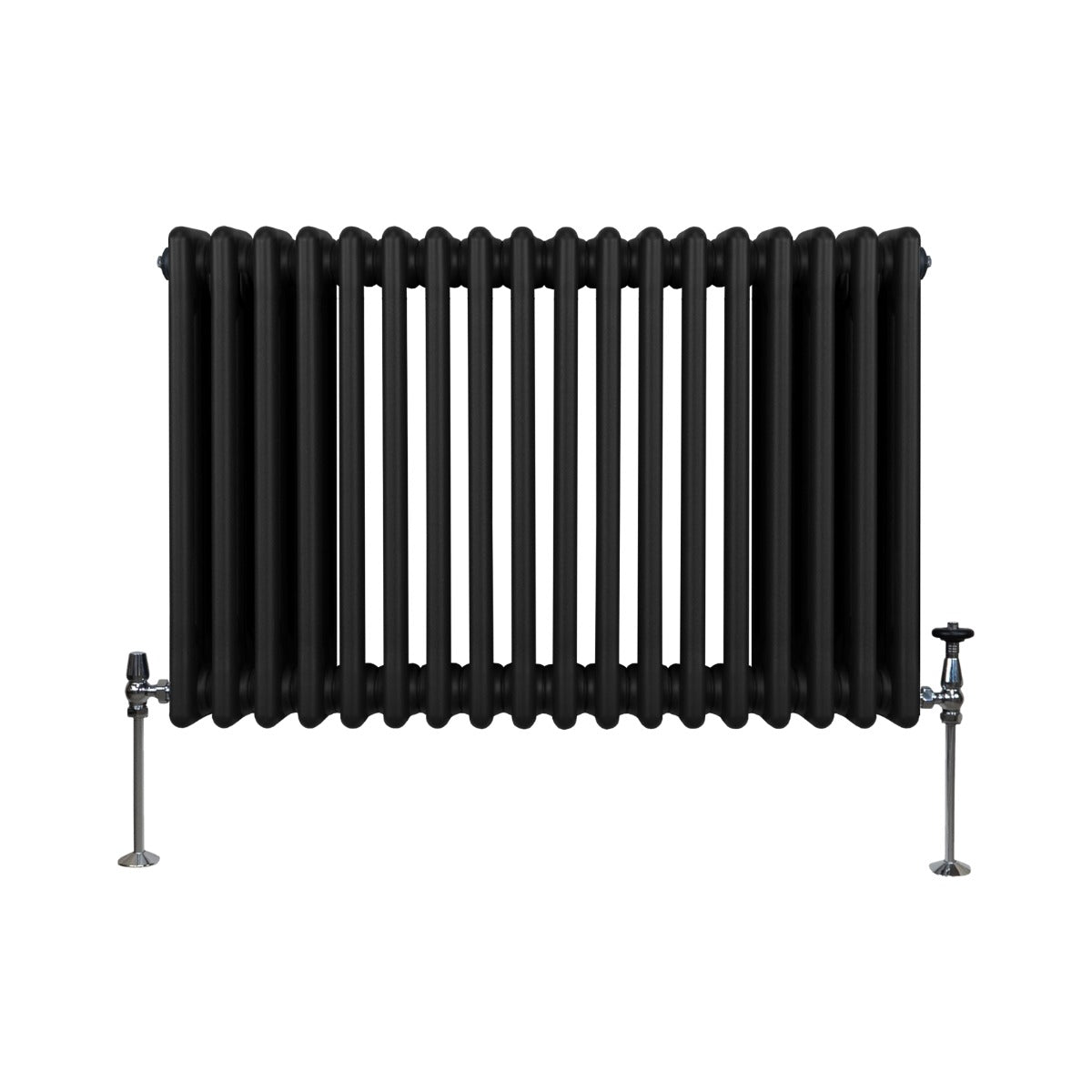 Premium Radiator 600 x 832mm Traditional Three Column Black for Home Heating and Comfort