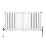 Monster Shop Premium Traditional 3 Column Radiator 600x1012mm White Finish Energy Efficient Comfort For Homes - Radiator