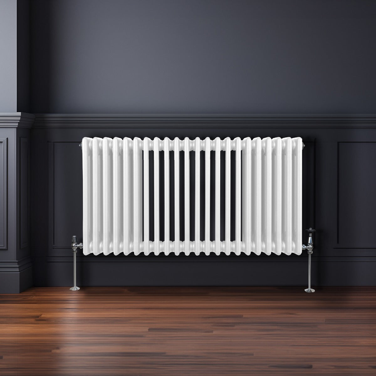 Premium Traditional 3 Column Radiator 600x1012mm White Finish Energy Efficient Comfort For Homes