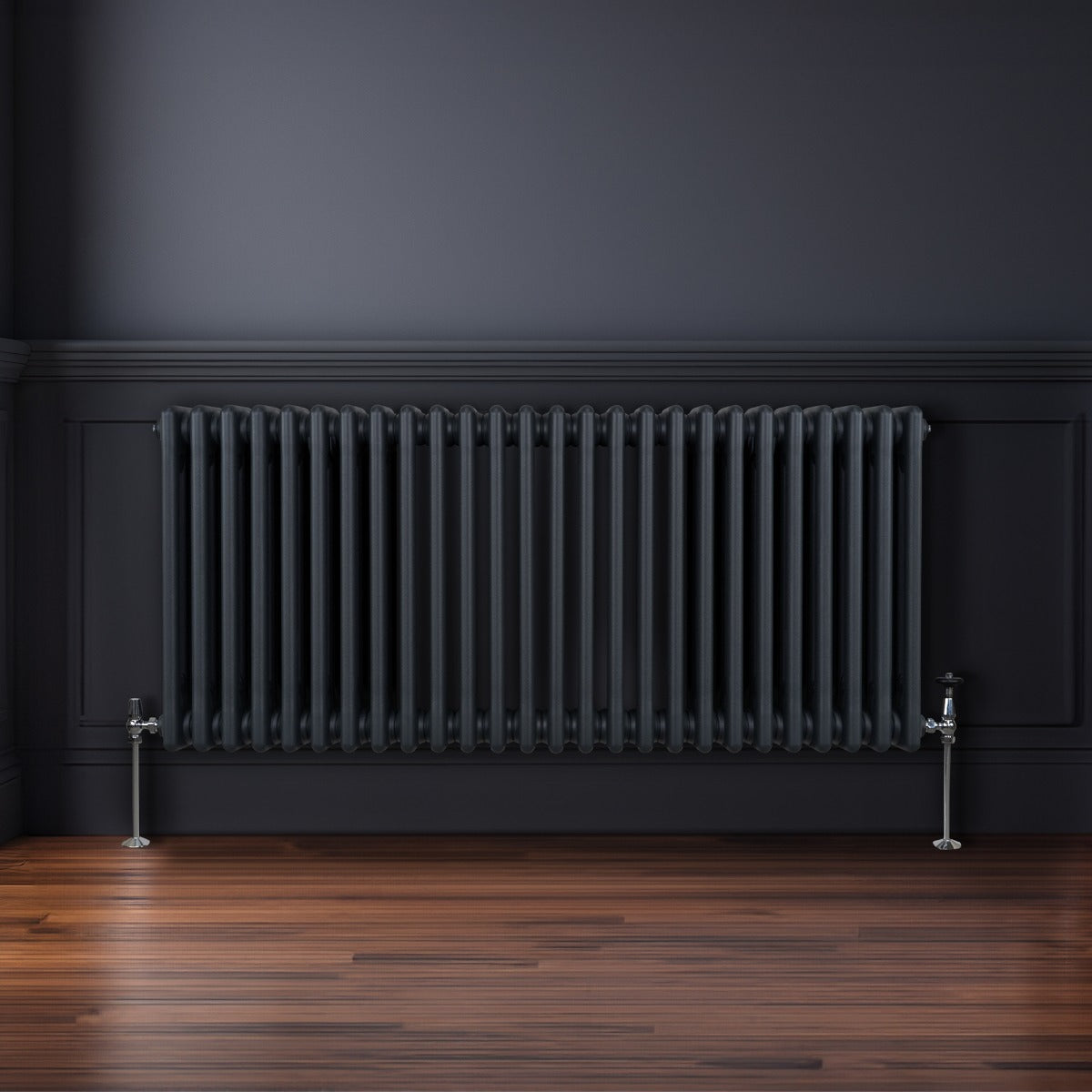 Premium Traditional 3 Column Radiator 600x1192mm Anthracite Grey High Efficiency Homes