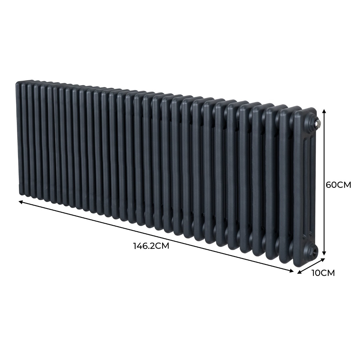 Elite 3 Column Radiator 600x1462mm Grey Home