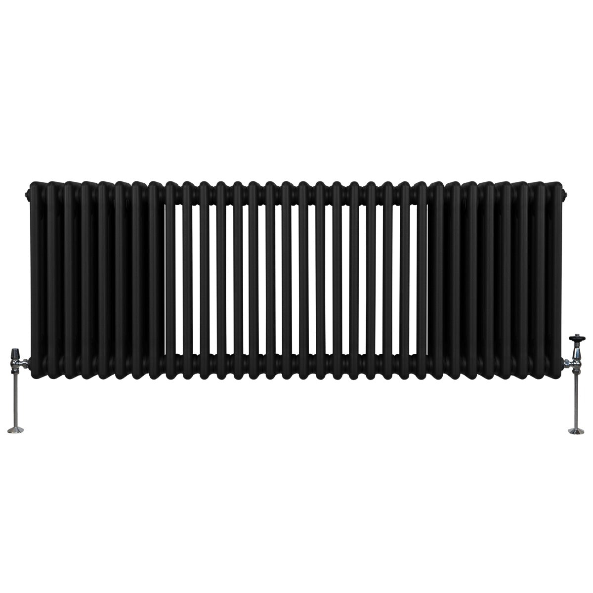 Premium Radiator 600x1462mm Black Traditional Three Column Carbon Steel High Efficiency Home Heating
