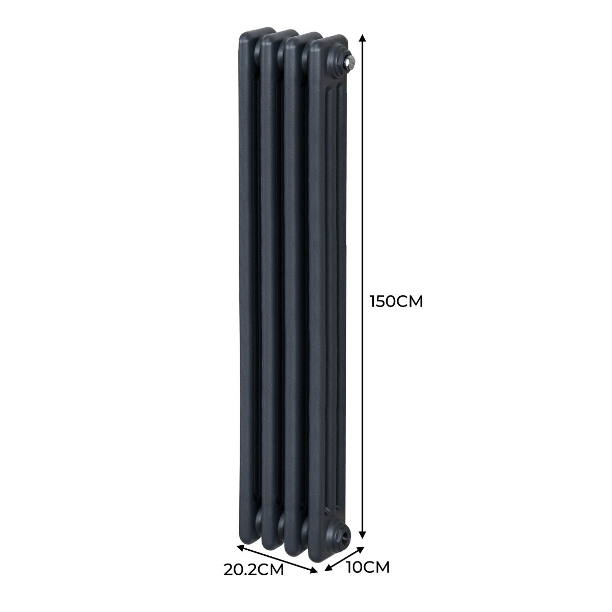 Premium 3Column Radiator 1500x202mm Anthracite