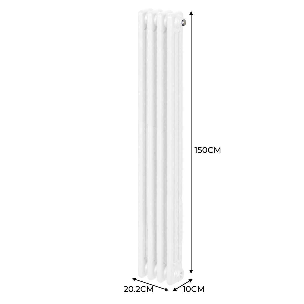 Premium 3 Column Radiator 1500x202mm White