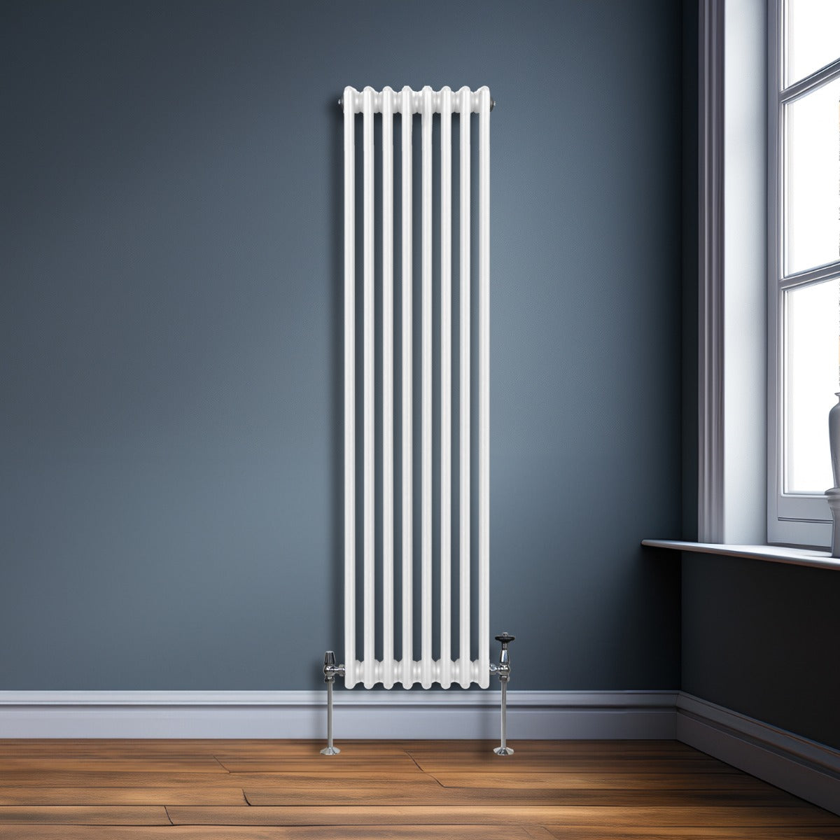 Premium Traditional 3 Column Radiator 1800x382mm White Energy Efficient Heating System