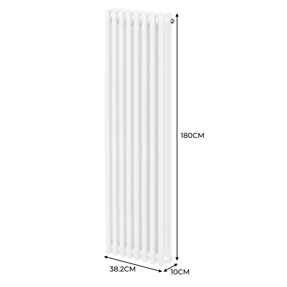 Premium Traditional 3 Column Radiator 1800x382mm White Energy Efficient Heating System