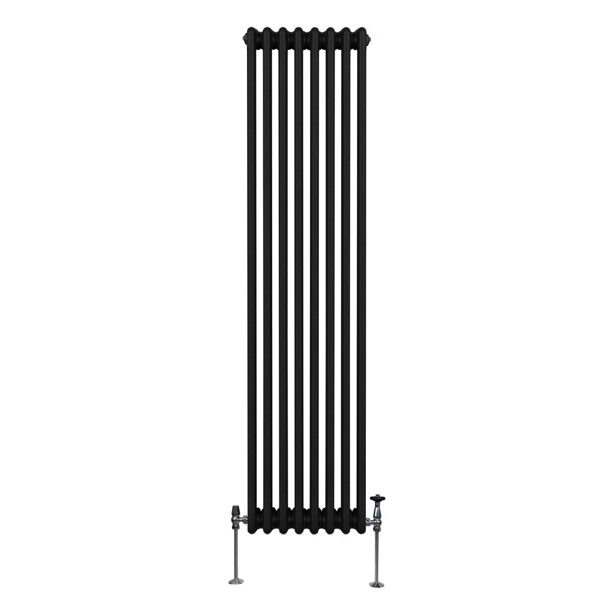 Premium Radiator 1800x382mm Three Column Black Steel for Classic Home Heating in Period Homes