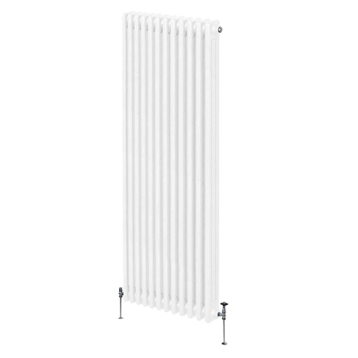Monster Shop Traditional Three Column Radiator 1800x562mm White Finish Premium Carbon Steel 1.5mm Ideal For Homes - Radiator