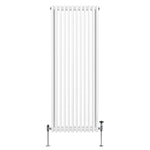 Monster Shop Traditional Three Column Radiator 1800x562mm White Finish Premium Carbon Steel 1.5mm Ideal For Homes - Radiator