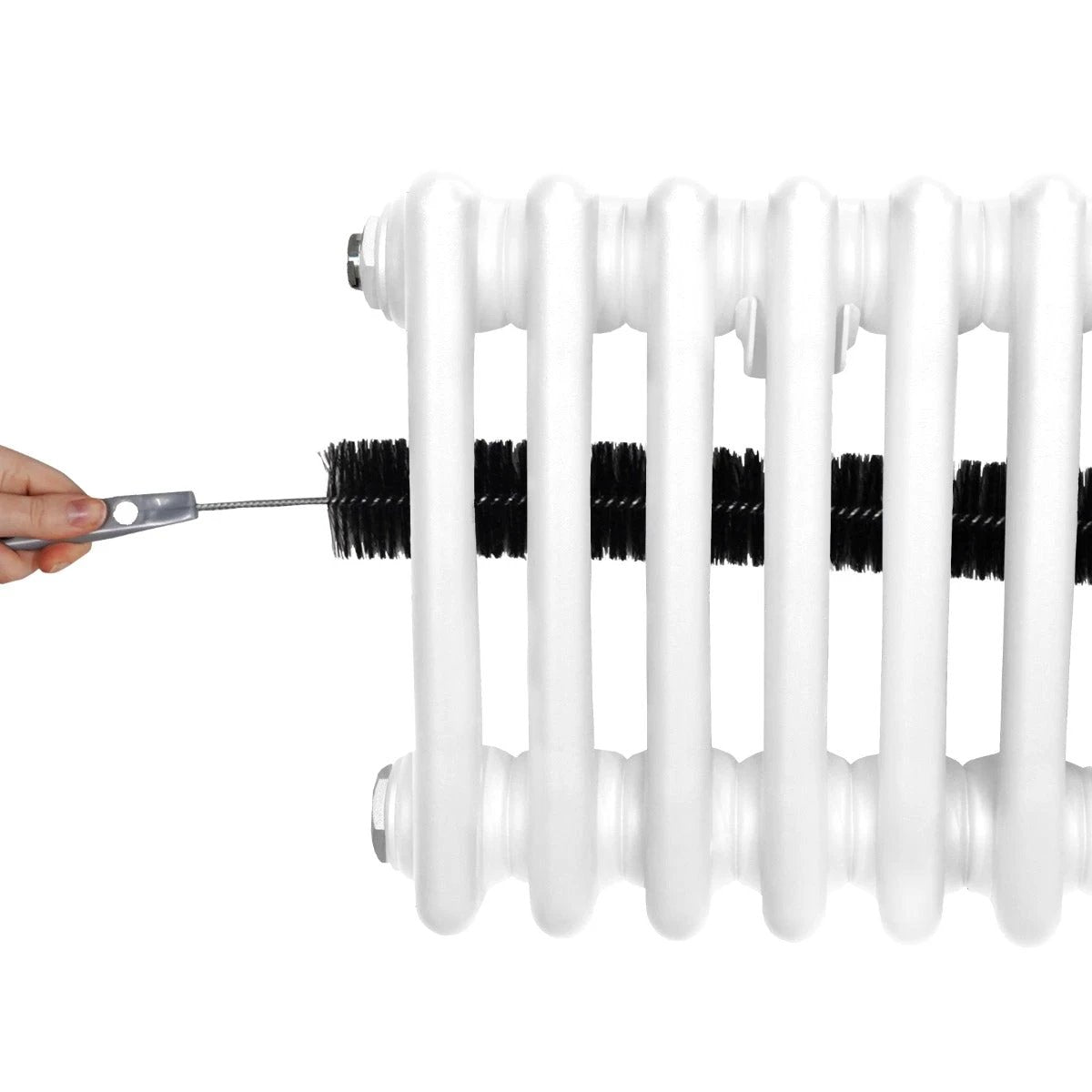 Traditional Three Column Radiator 1800x562mm White Finish Premium Carbon Steel 1.5mm Ideal For Homes by Monster Shop