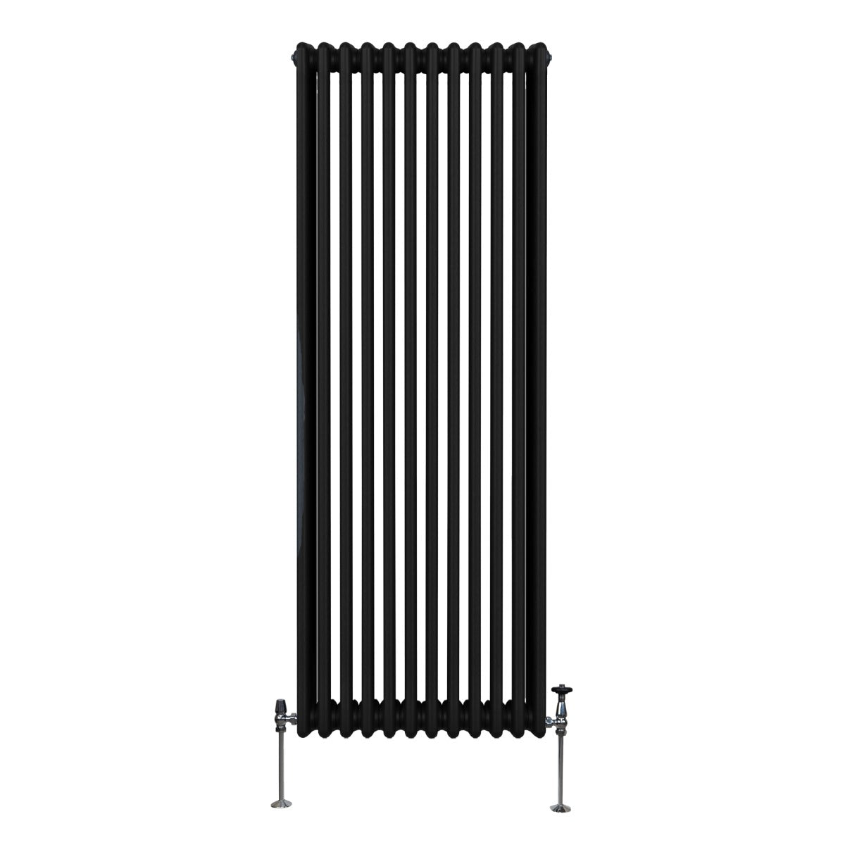 Premium Traditional 3-Column Radiator 1800x562mm Black Carbon Steel Home Heating