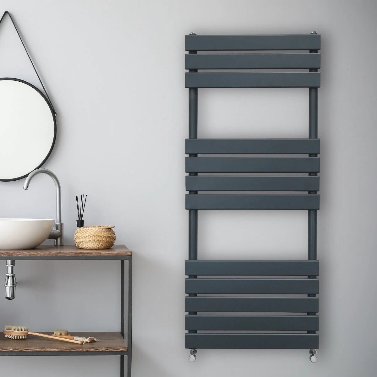 Monster Shop Syncx Towel Radiator 1200x450 Flat Panel Home - Radiator