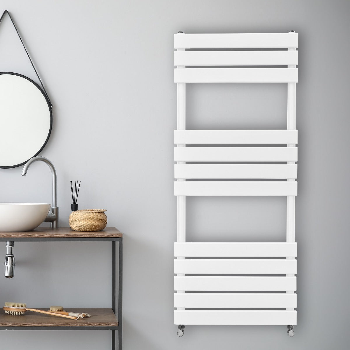 Premium Flat Panel Towel Radiator 1200x450 Bath