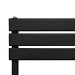 Monster Shop Premium Flat Panel Towel Radiator 1200mm x 450mm Matte Black Finish For Bathrooms - Radiator