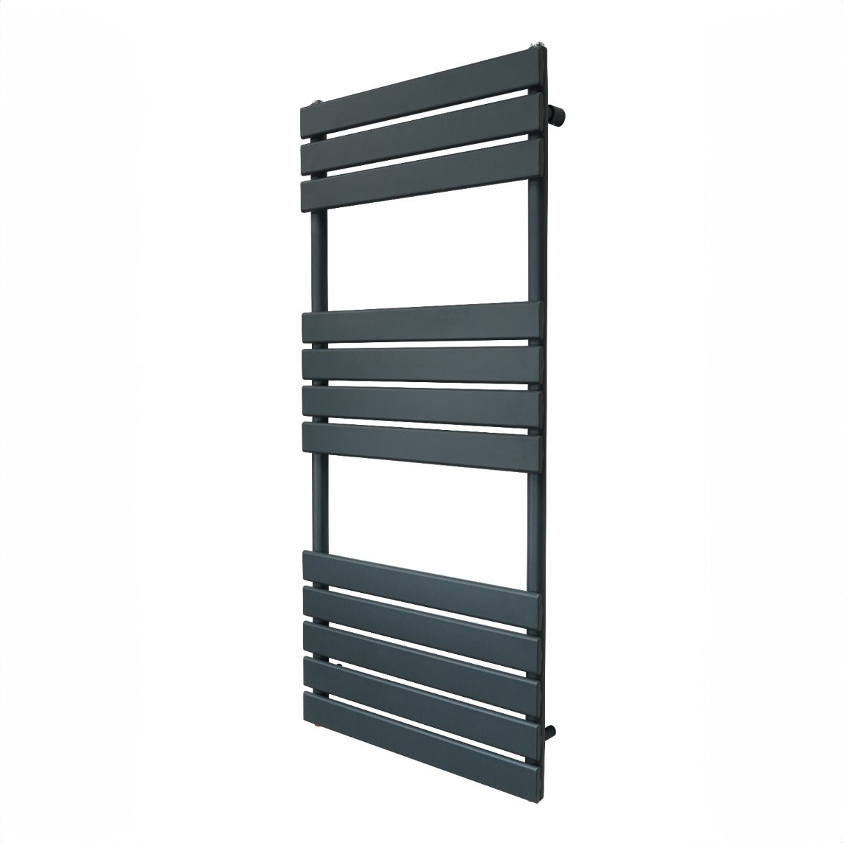 Premium Flat Panel Towel Radiator 1200mm x 500mm Anthracite 1.5mm Carbon Steel Wall Mounted for Bathrooms