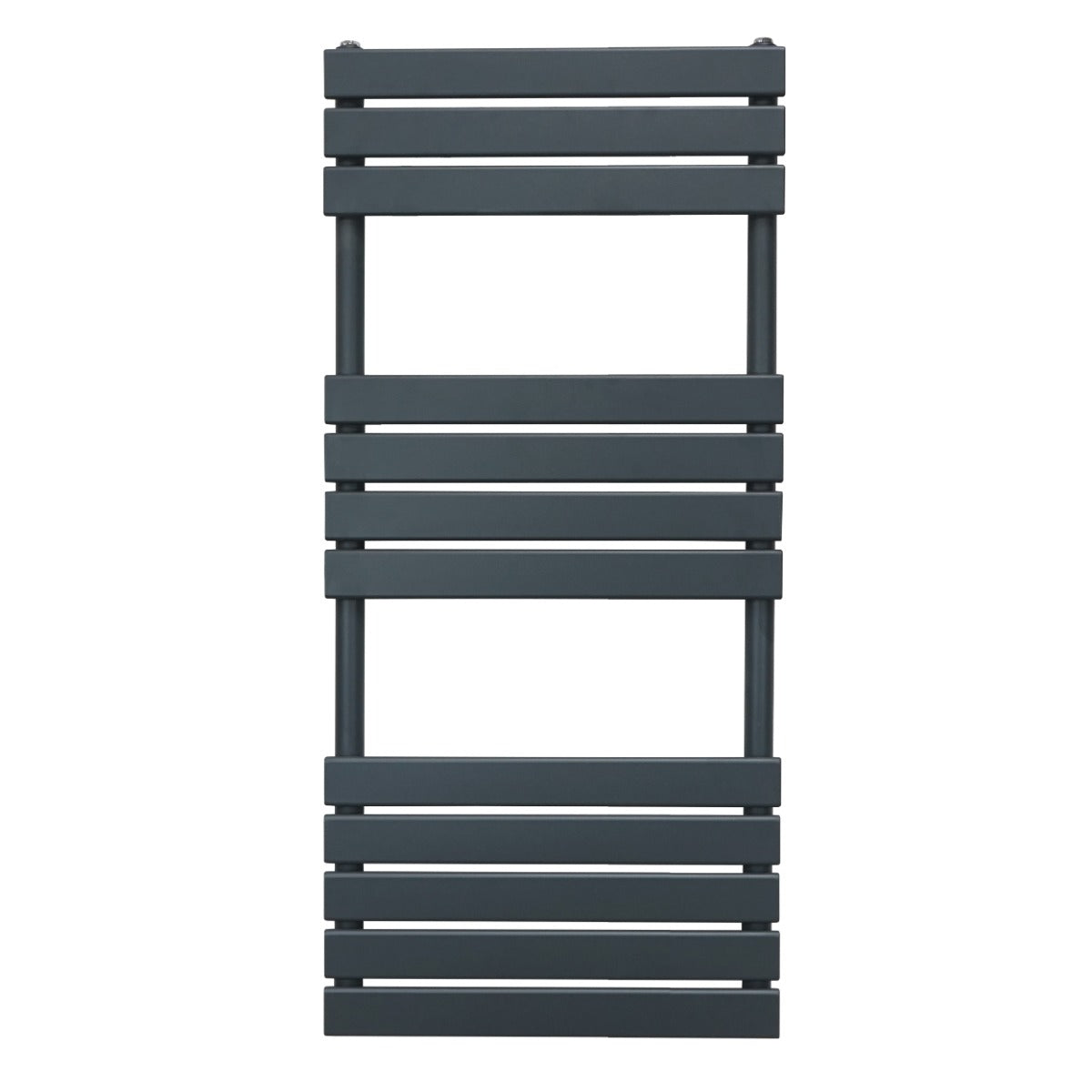 Premium Flat Panel Towel Radiator 1200mm x 500mm Anthracite 1.5mm Carbon Steel Wall Mounted for Bathrooms