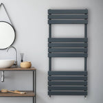Premium Flat Panel Towel Radiator 1200mm x 500mm Anthracite 1.5mm Carbon Steel Wall Mounted for Bathrooms by Monster Shop