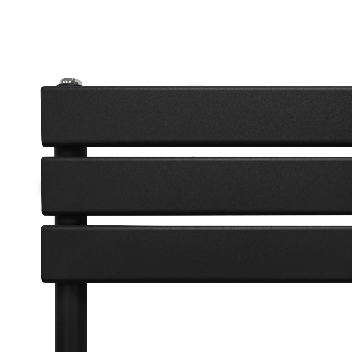 Premium Flat Panel Towel Radiator 1200x500mm Matte Black For Modern Bathrooms And Homes