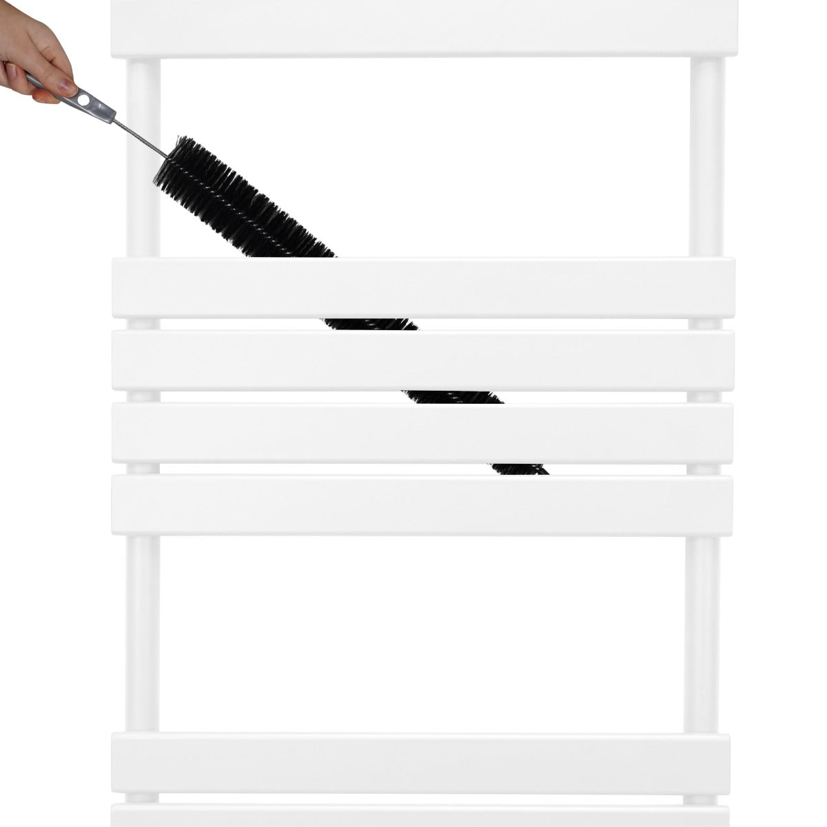 Premium White Flat Panel Towel Radiator 1200x600mm 1.5mm Carbon Steel Bathroom Heating Solution