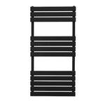 Monster Shop Premium Flat Panel Towel Radiator 1200x600 Black - Radiator