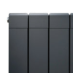 Premium Aluminium Radiator 1800mm By 395mm Anthracite Grey Flat Panel Lightweight 2.5mm Energy Efficient Home Heating by Monster Shop