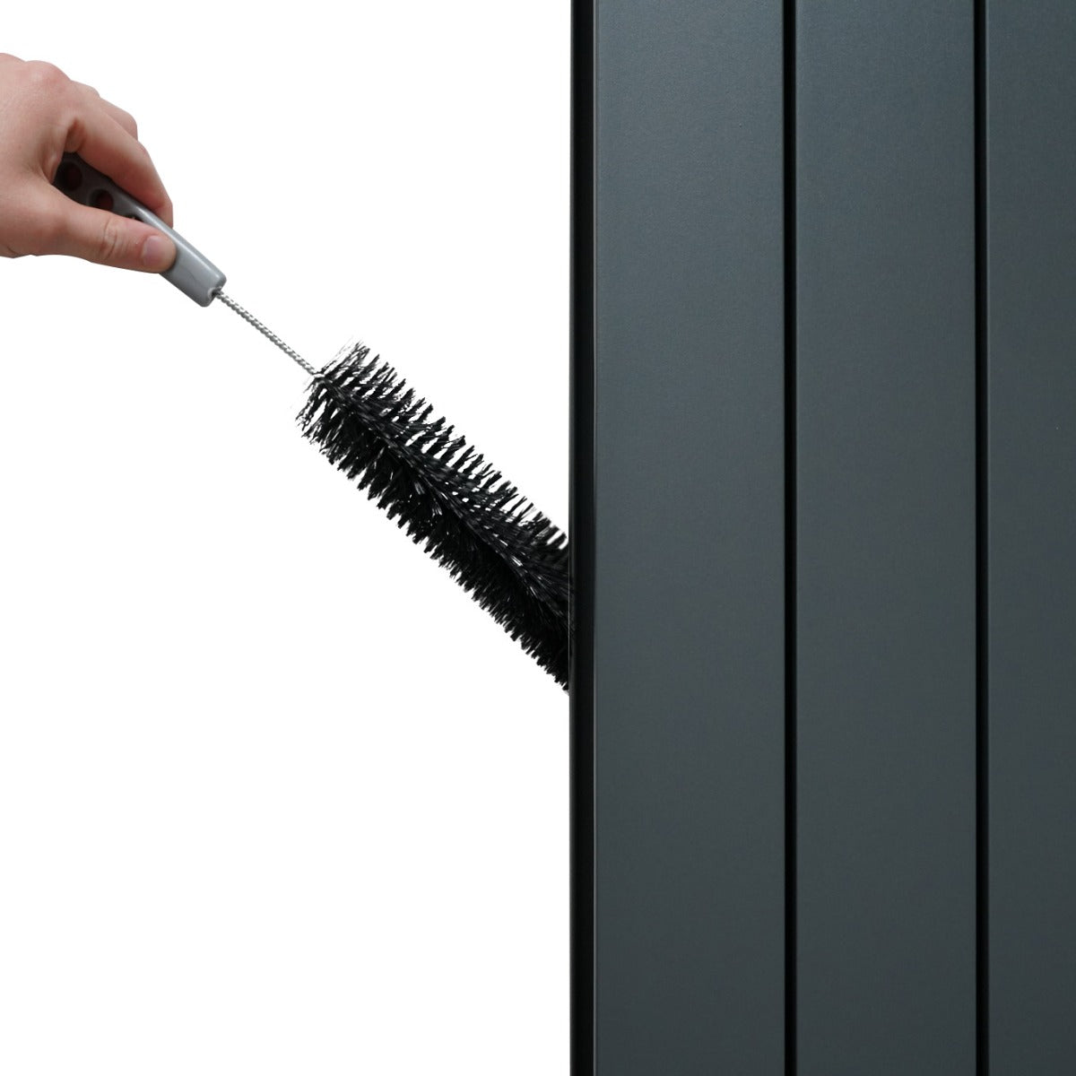 Premium Aluminium Radiator 1800mm By 395mm Anthracite Grey Flat Panel Lightweight 2.5mm Energy Efficient Home Heating