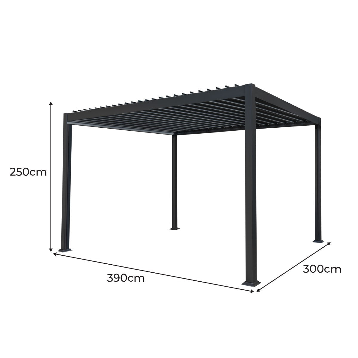 Premium Pergola 3m x 4m Aluminium Outdoor
