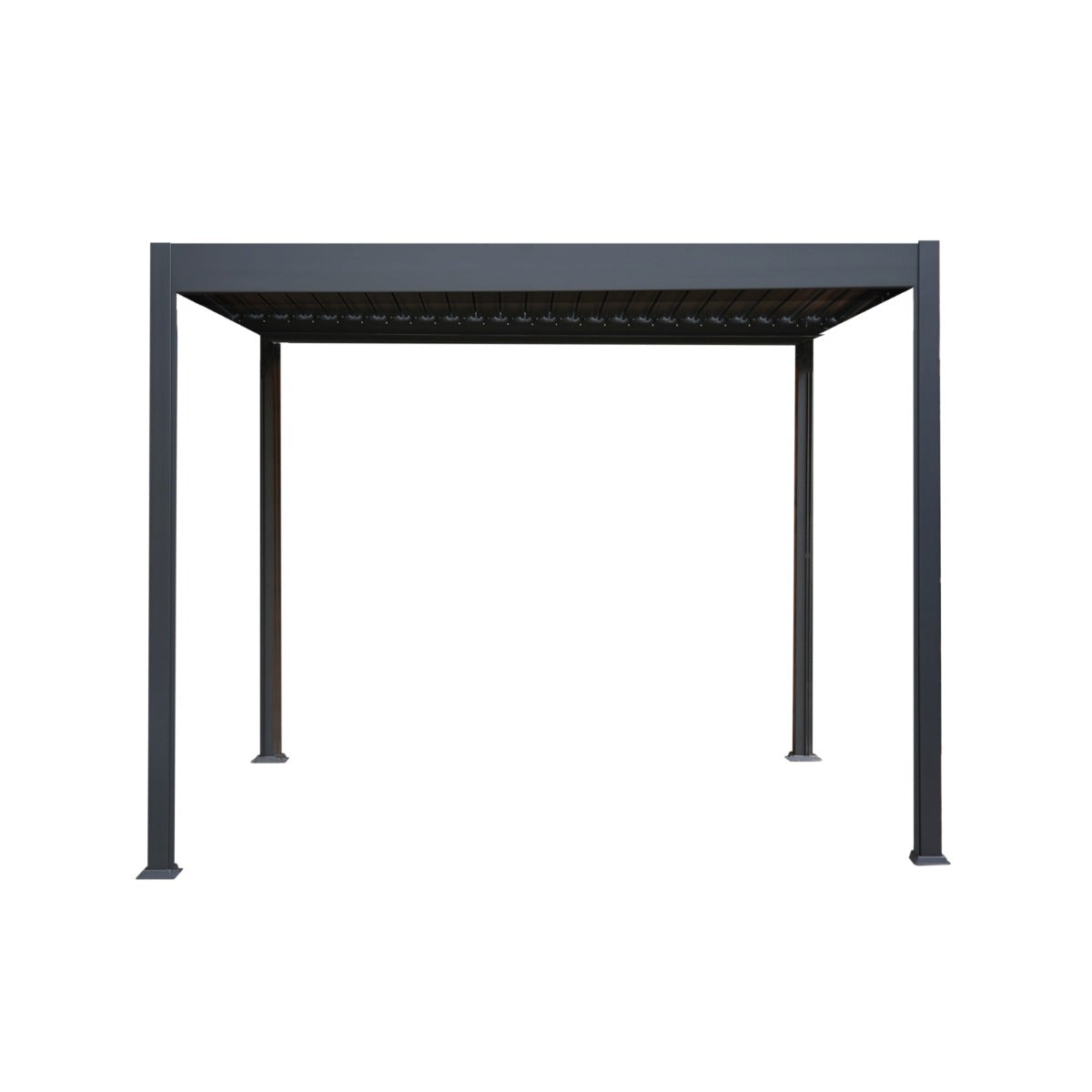 Anthracite Aluminium Pergola 3m x 3m Powder Coated Frame For Outdoor Living And Garden Spaces