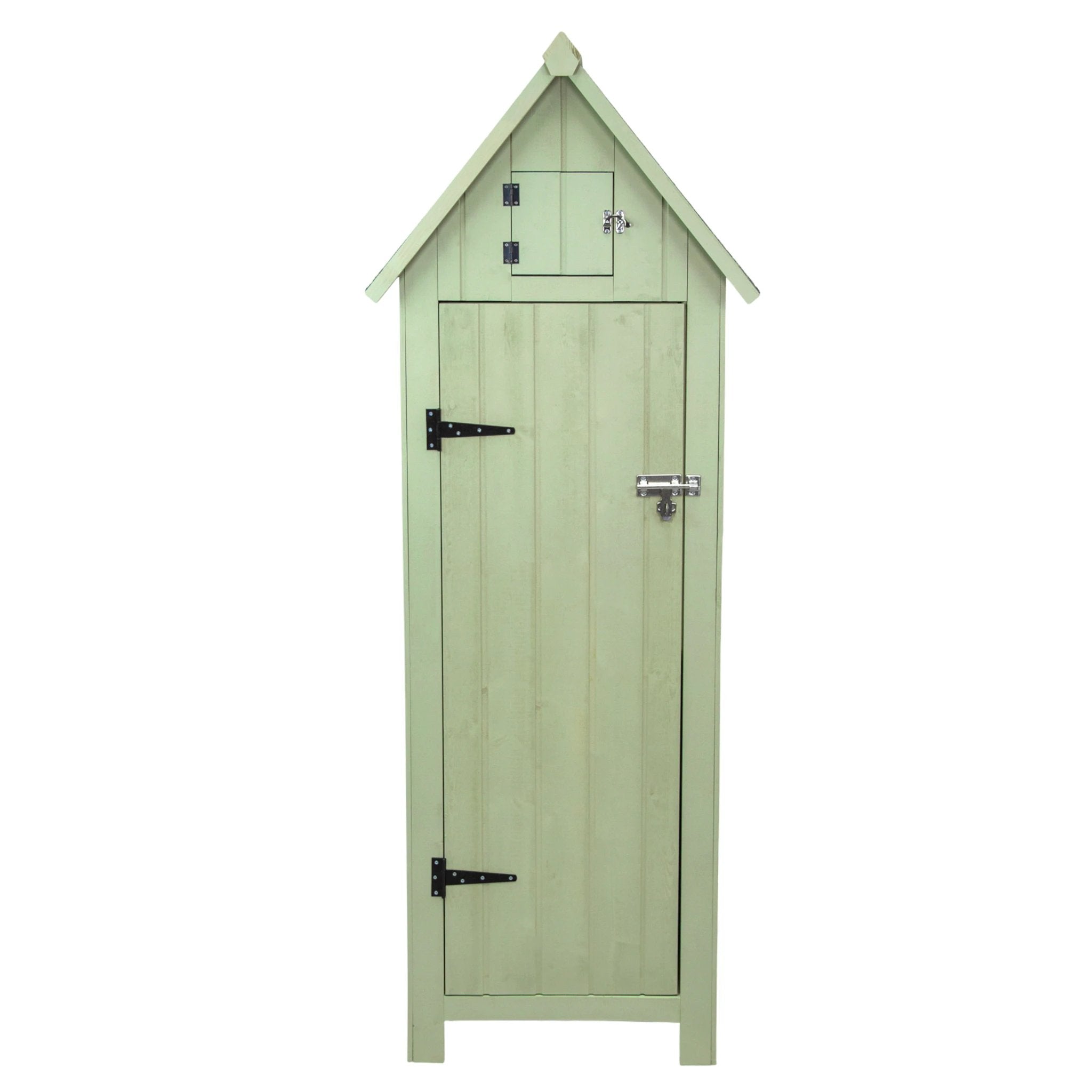 EcoWood Garden Shed Compact 6x4 Ft Interior Shelves Locking Door for Gardeners Outdoor Use by Monster Shop