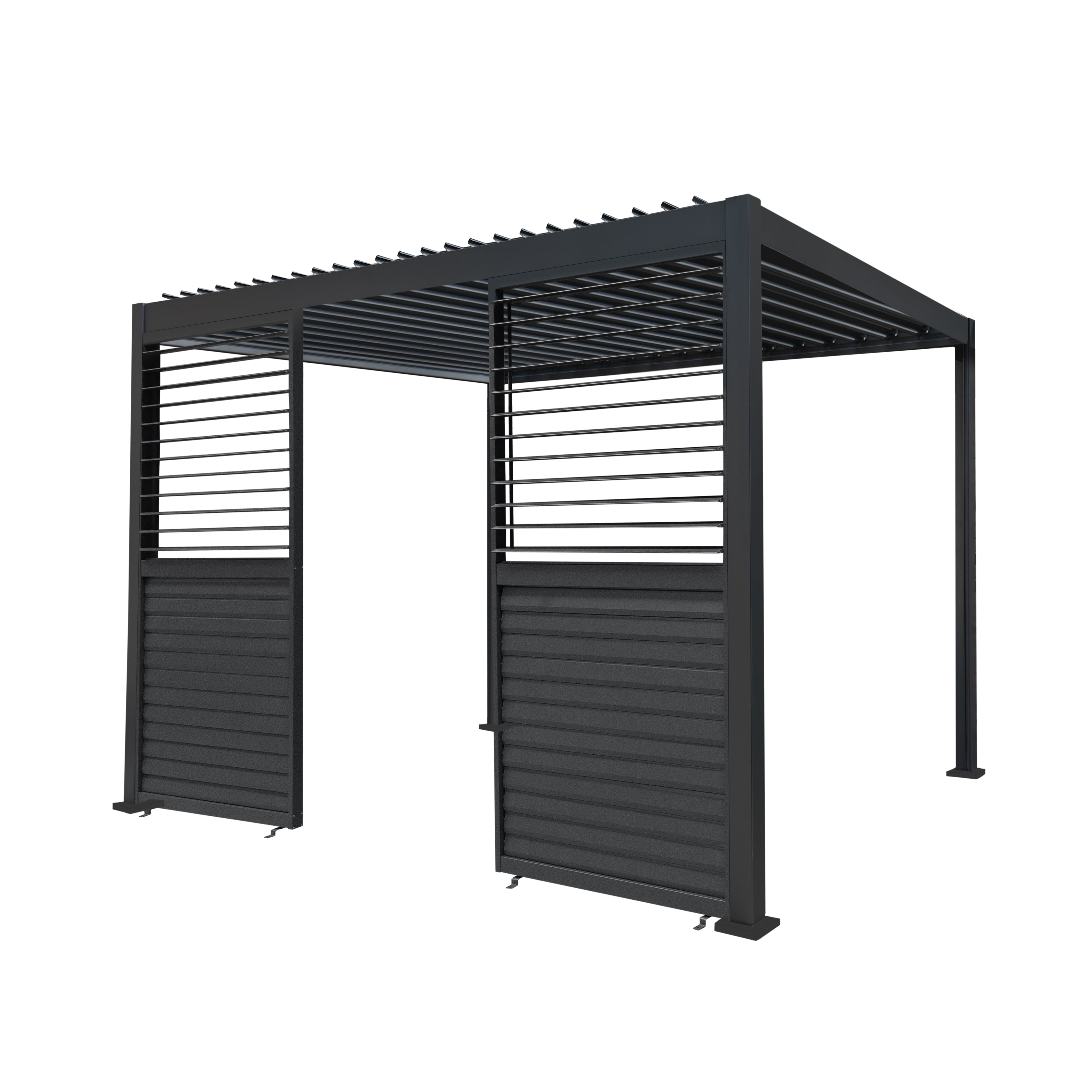 Anthracite Aluminium Pergola 3m x 3m Shutter