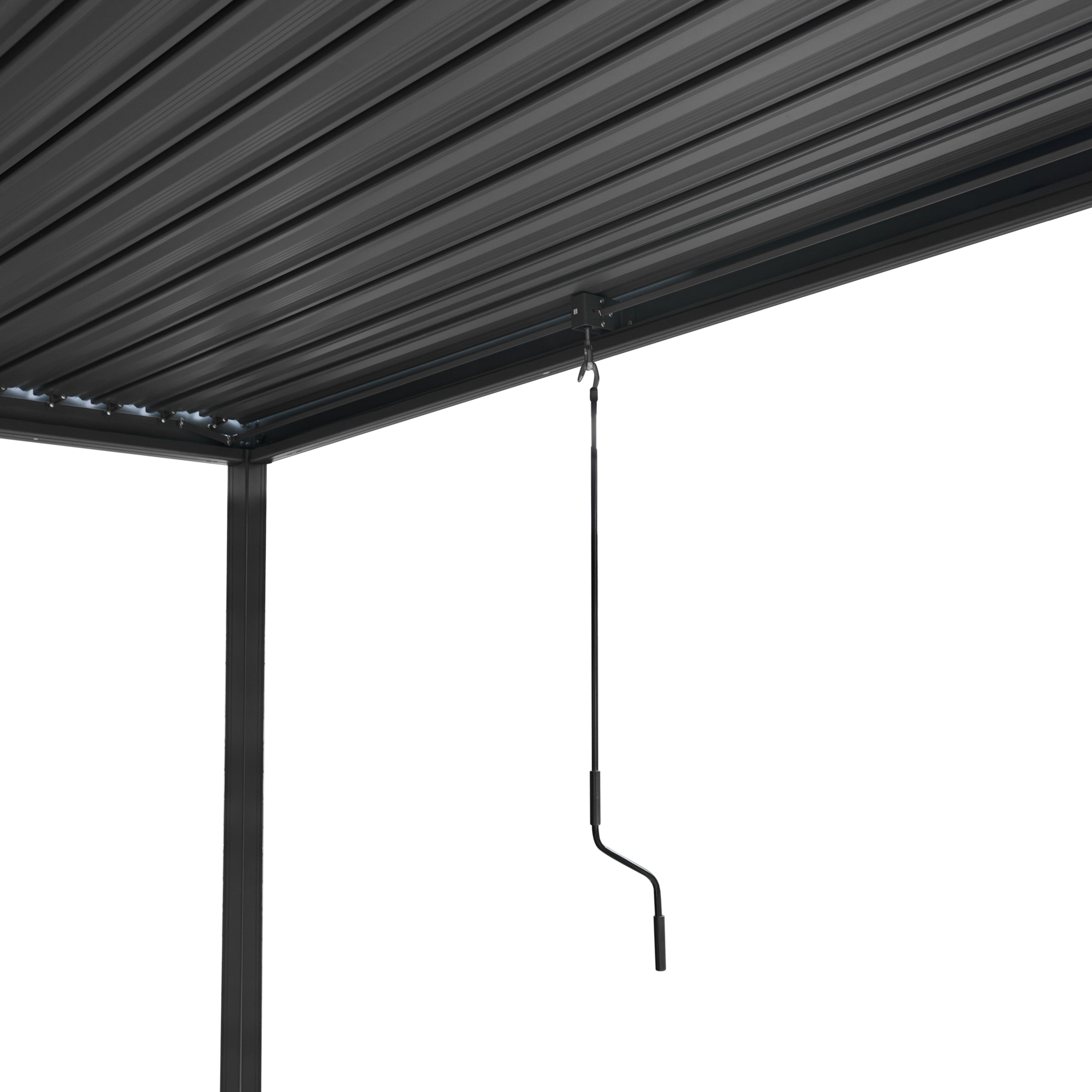 Anthracite Aluminium Pergola 3m x 3m Shutter