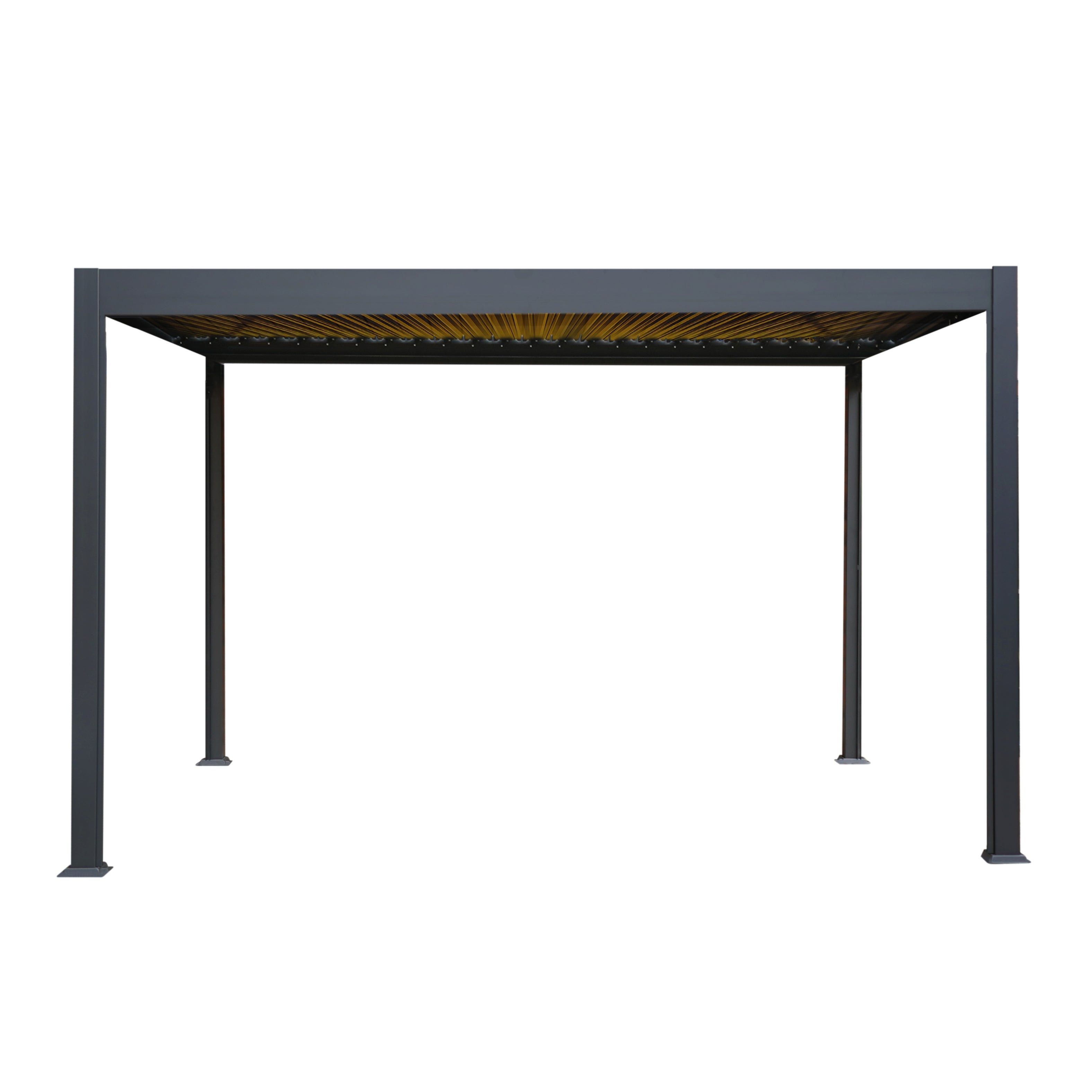 Anthracite Aluminium Pergola 3m x 4m LED Patio