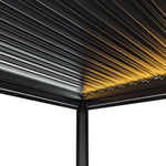 Monster Shop Anthracite Aluminium Pergola 3m x 4m With LED Lighting And Dual Shutter Panels For Outdoor Living - Uncategorized Gazebos