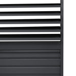 Monster Shop Anthracite Aluminium Pergola 3m x 4m With LED Lighting And Dual Shutter Panels For Outdoor Living - Uncategorized Gazebos
